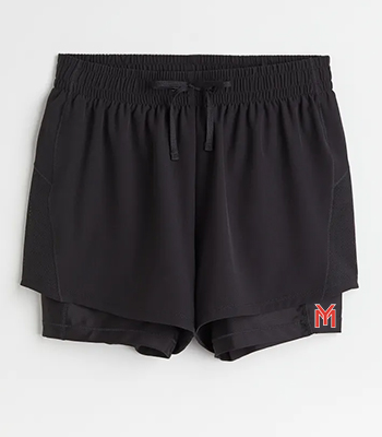 Womens 2-in-1 Double Layer Shorts